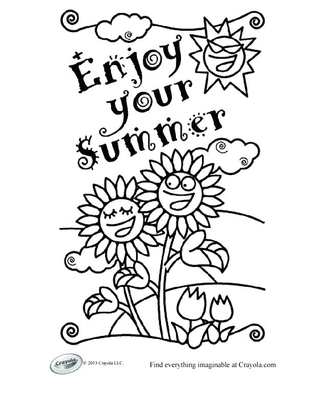 612x802 Summer Coloring Pages Free Printable Summer Coloring Page Free