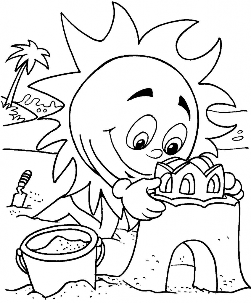 848x1024 Summer Coloring Pages For Kindergarten