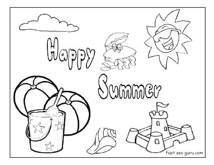 438x338 Summer Coloring Sheets For Preschoolers Or Summer Coloring Sheets