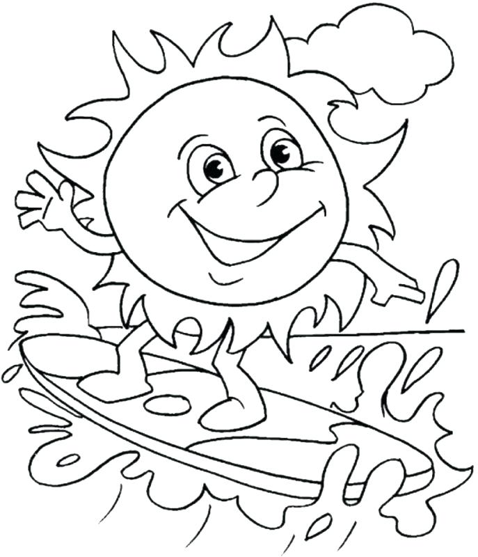 687x800 Holiday Beach Coloring Sheet Coloring Pages Children Medium Size