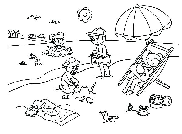 600x442 Free Printable Summer Coloring Sheets Summer Coloring Pages