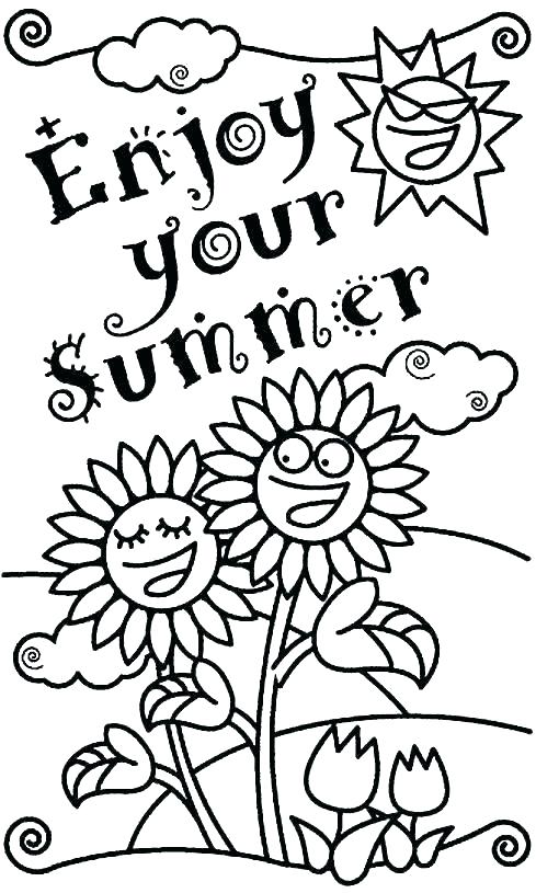 489x815 Summer Flowers Coloring Pages Printable