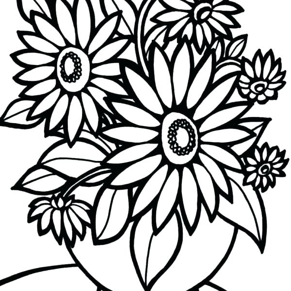 600x600 Coloring Pages Flowers Printable Coloring Pages Coloring Pages