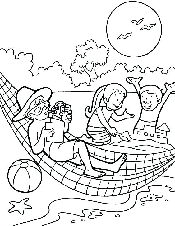 563x725 Coloring Pages For Summer Summer Fun Coloring Pages Fun Coloring