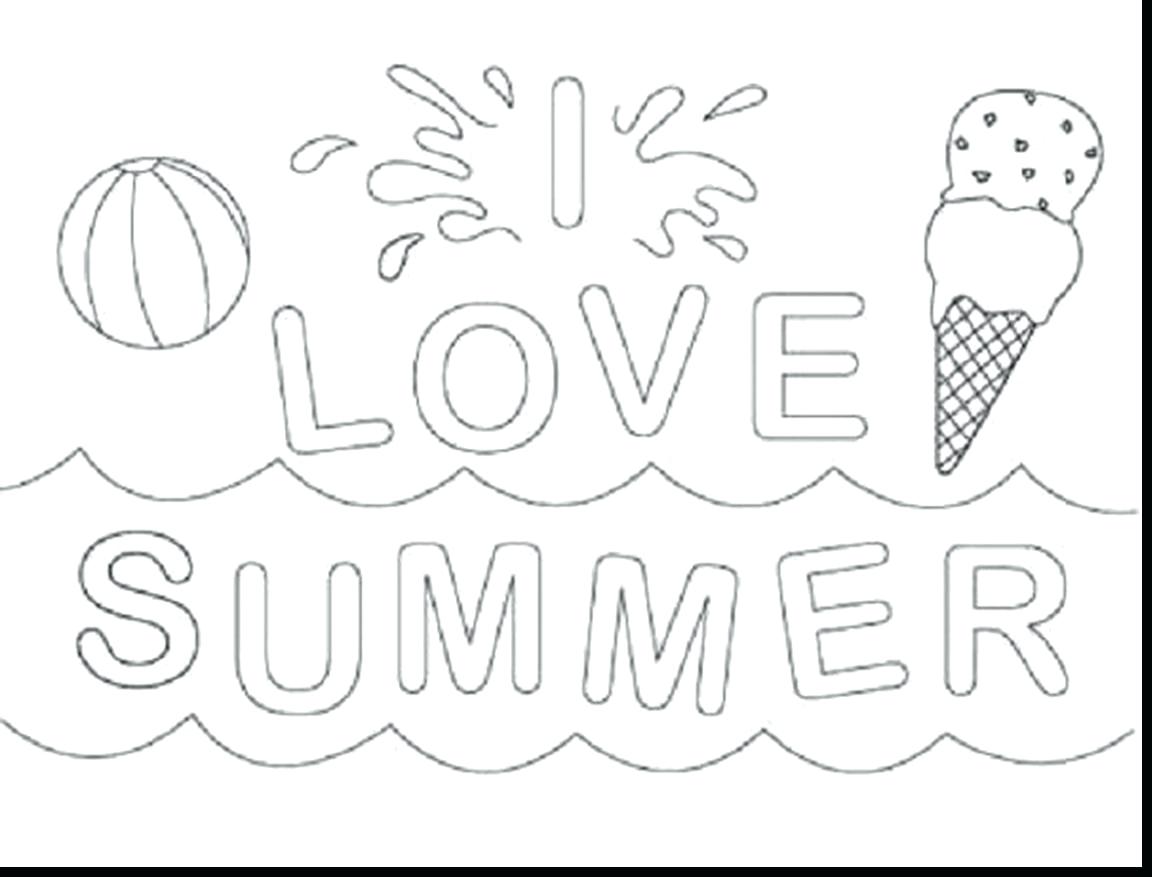 1152x877 Summer Fun Coloring Pages To Print Summertime Holiday Page I Love