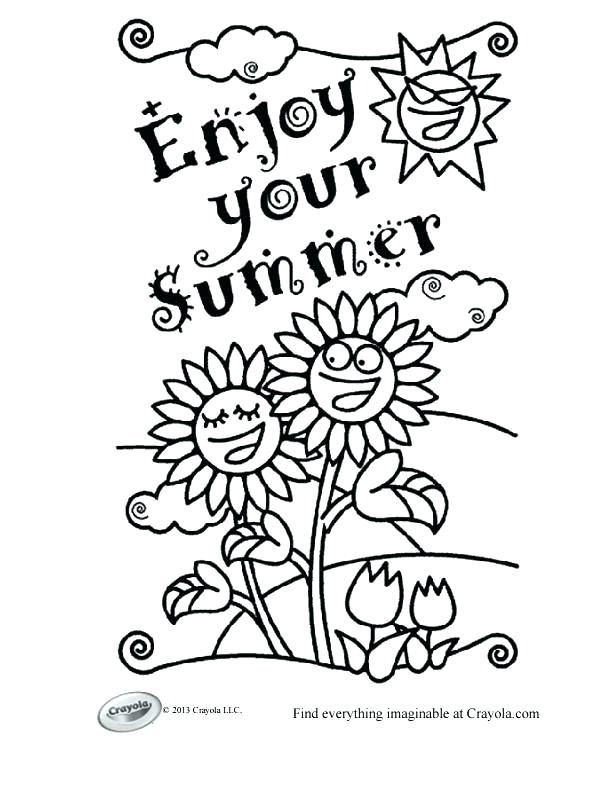 612x802 Free Summer Coloring Pages Summer Coloring Pages Crayolas Free
