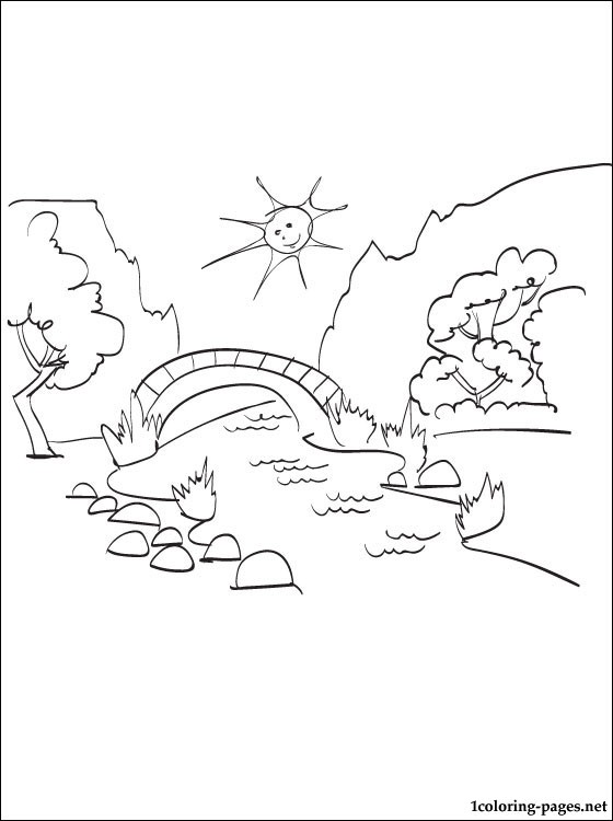 560x750 Summer Landscape Coloring Page Coloring Pages