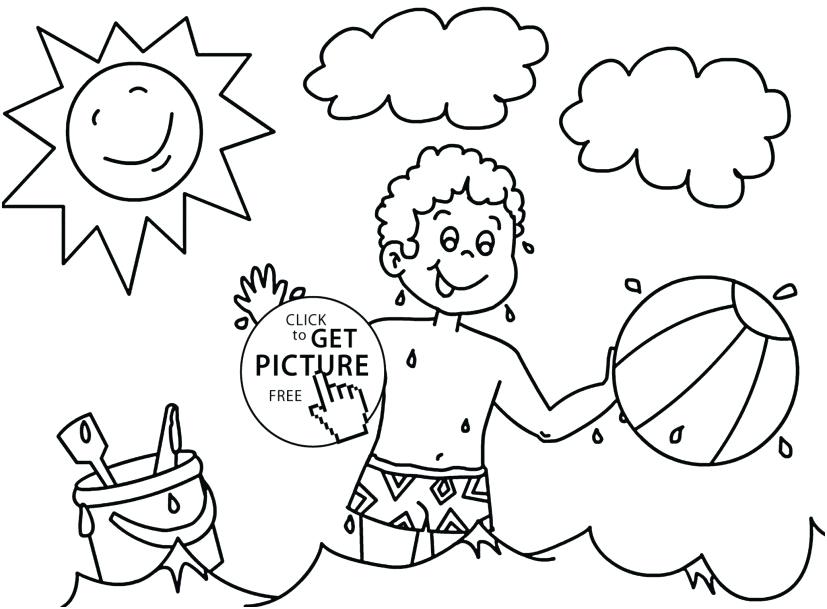 827x609 Seasons Coloring Pages Summer Season Coloring Pages Season