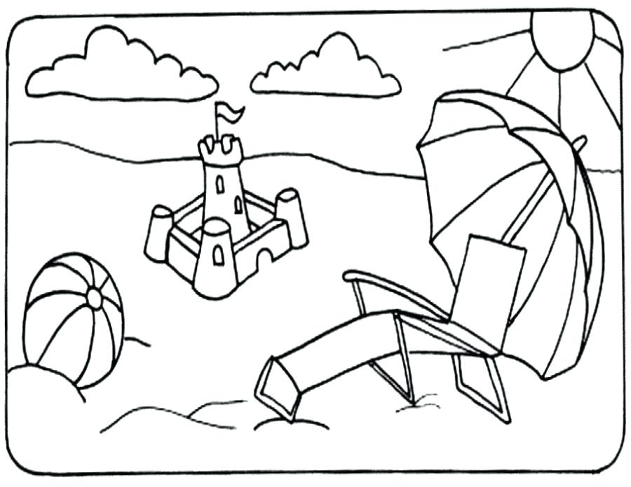 900x695 Kids Coloring Pages Summer Summer Vacation Coloring Pages