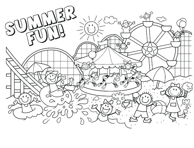 640x489 Vacation Coloring Pages Summer Coloring Pages For Kindergarten