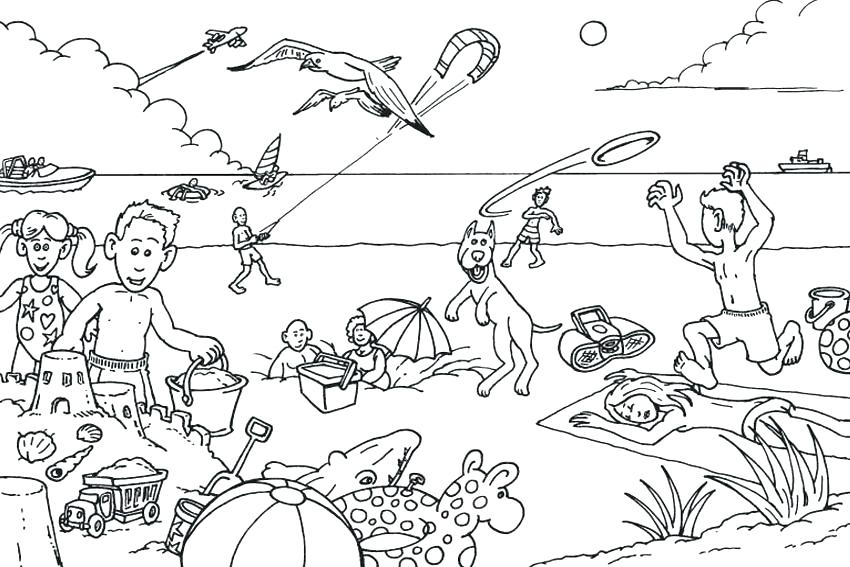 850x567 Vacation Coloring Pages