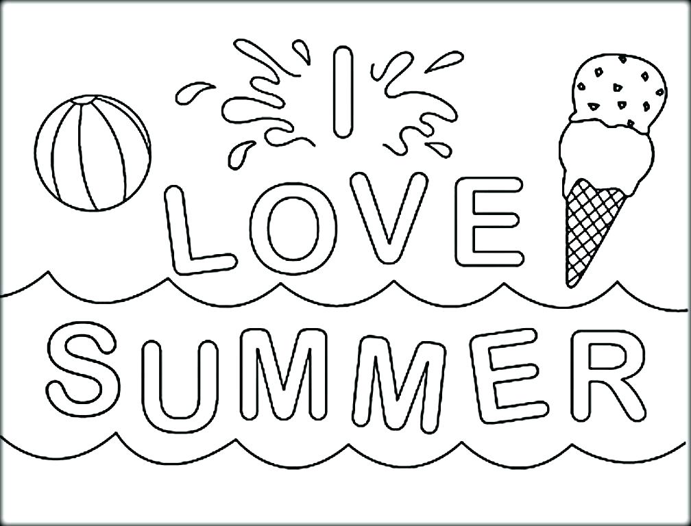 1008x768 Coloring Pages Summer I Love Summer Coloring Pictures Coloring