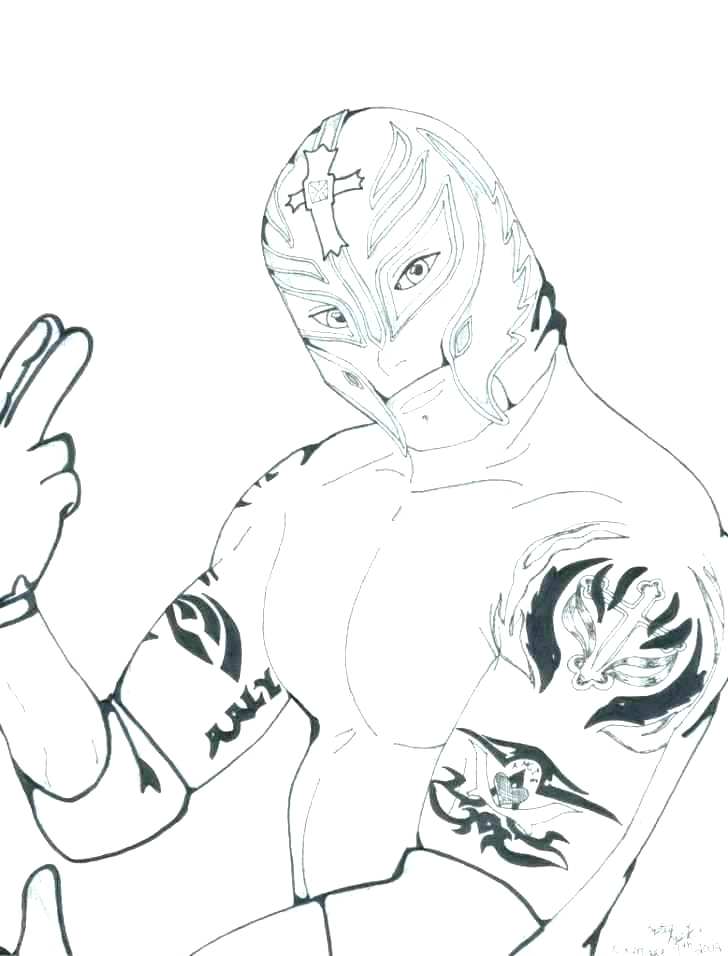 728x956 Wrestler Coloring Pages