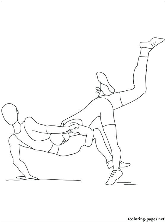 560x750 Wrestling Coloring Pages Online