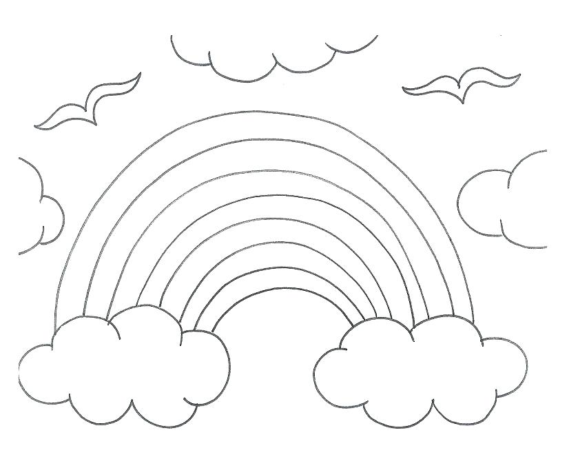 839x679 Rainbows Coloring Pages Free Online Sun Colouring Page Hearts