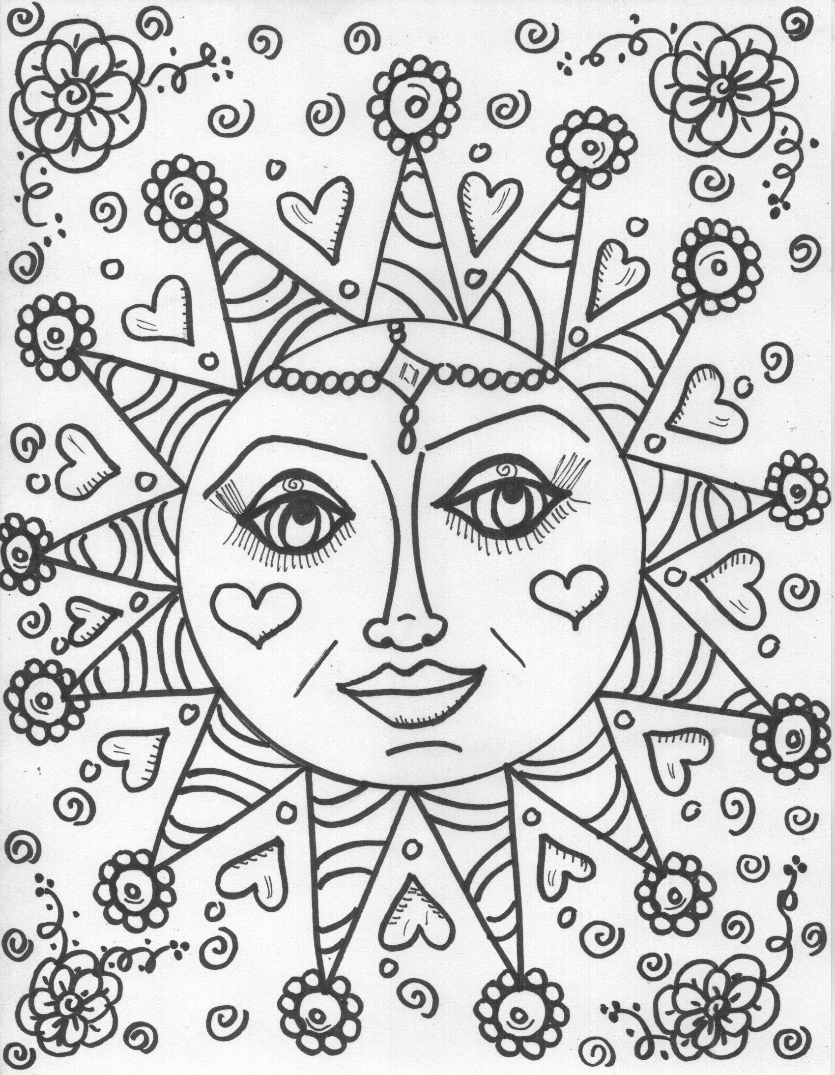 Sun And Moon Coloring Pages at GetDrawings | Free download