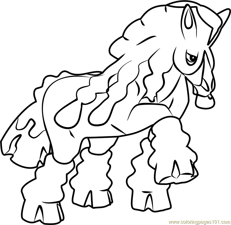 800x779 Mudsdale Pokemon Sun And Moon Coloring Page