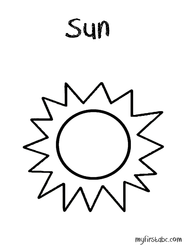 718x958 Simple Sun Coloring Pages