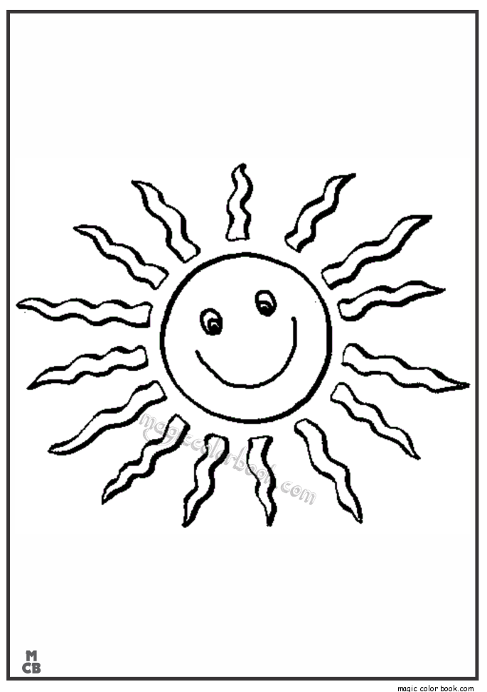 685x974 Summer Sun Coloring Pages