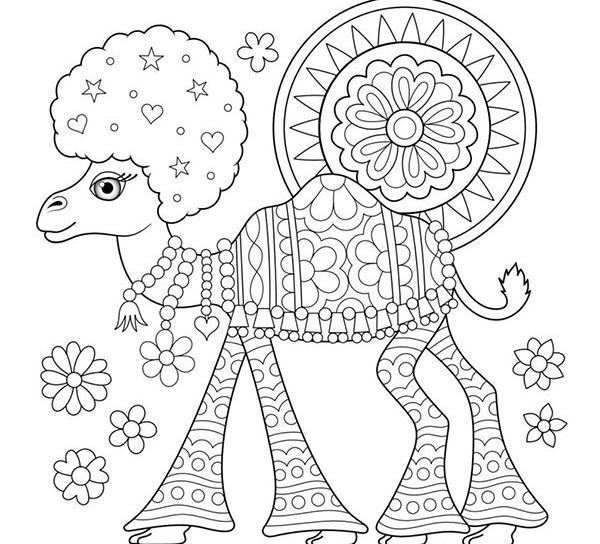 600x544 Sunset Of Hippie Coloring Pages Free Download Arts Printable