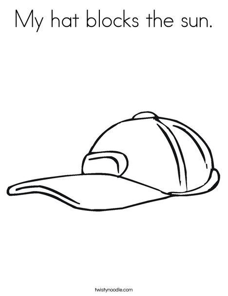468x605 My Hat Blocks The Sun Coloring Page