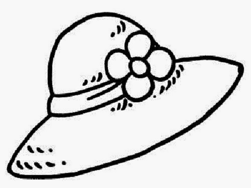 1000x750 Sun Hat Coloring Web Art Gallery Hat Coloring Page