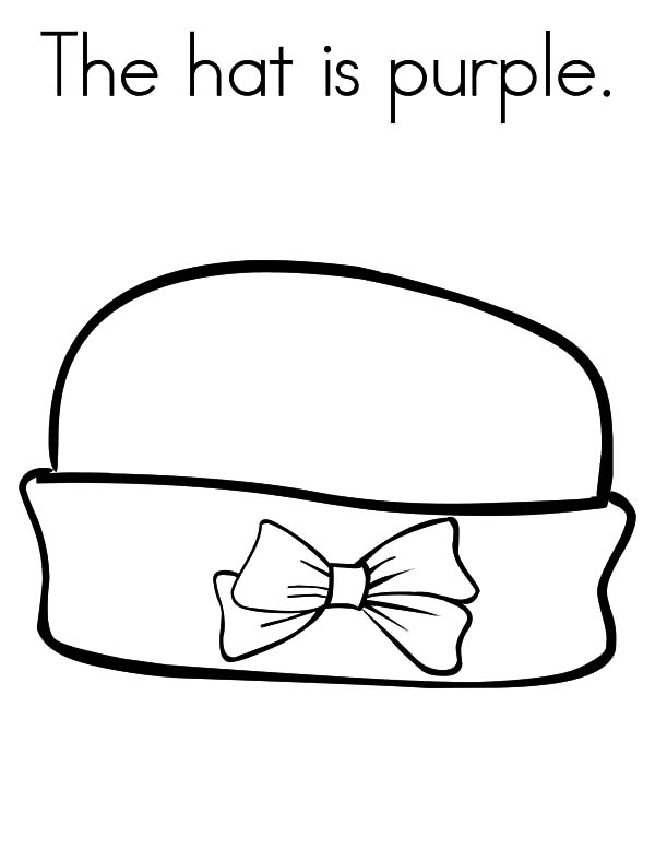 600x776 The Hat Is Purple Coloring Pages Coloring Sun