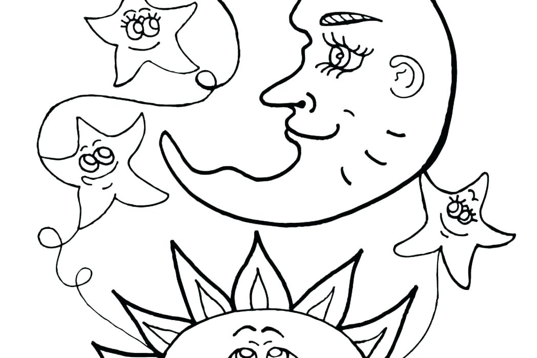 1048x699 Sun Moon Stars Coloring Page Coloring Pages Of Sun Moon