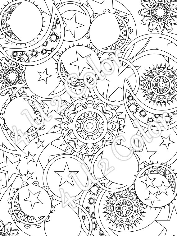 570x759 Sun Moon Stars Coloring Page Sun Moon Stars
