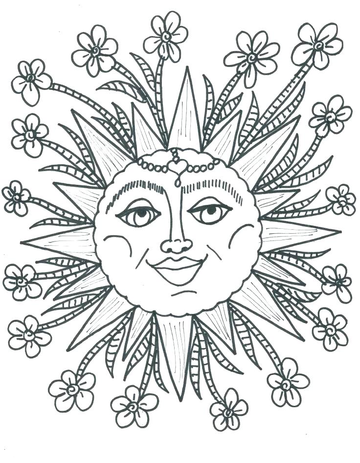 736x947 Sun Moon And Stars Coloring Pages