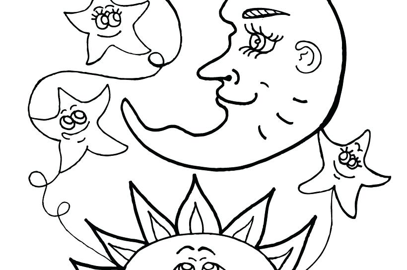 820x544 Sun And Moon Coloring Pages Sun Coloring Pages Sun Coloring Page