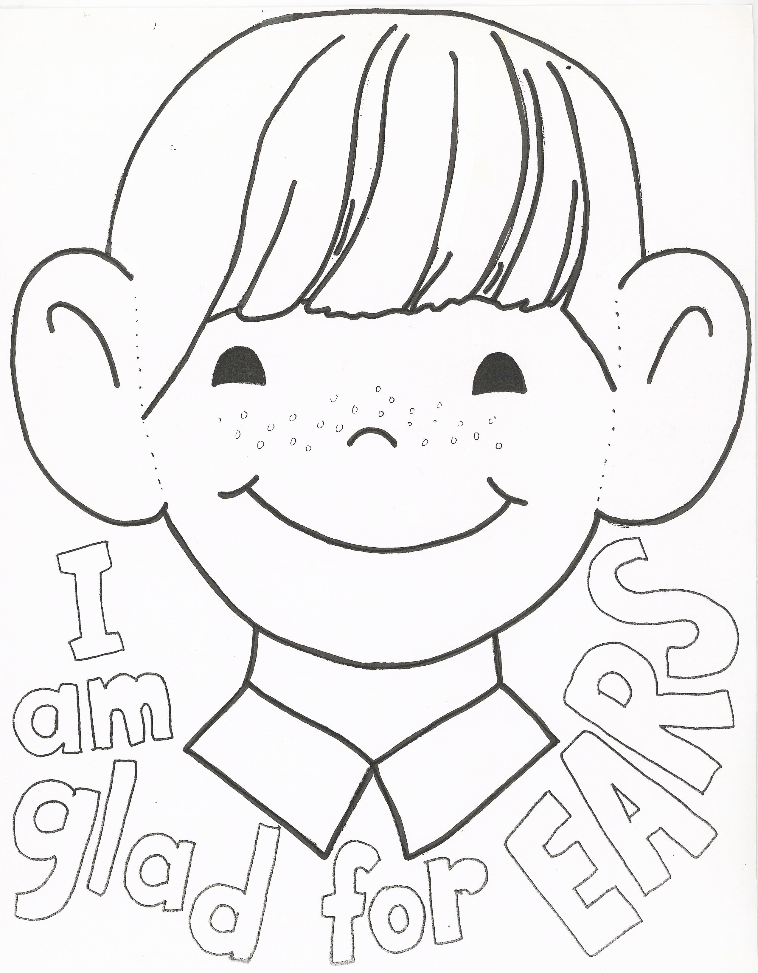 2544x3264 I Am Thankful For My Ears Coloring Page