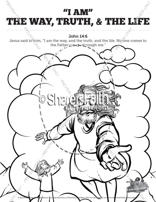 520x673 John The Way The Truth And The Life Sunday School Coloring