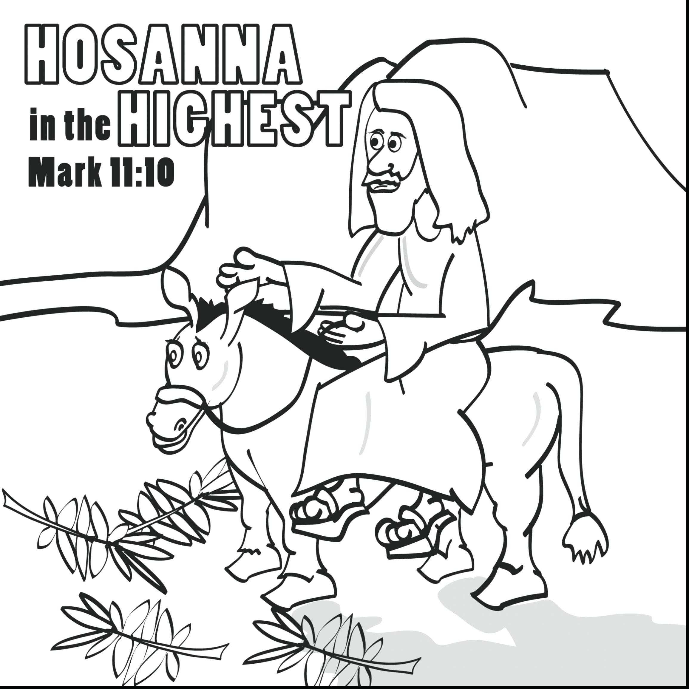 2310x2310 Coloring Pages Palm Sunday Coloring Page Holy Week Donkey Palm