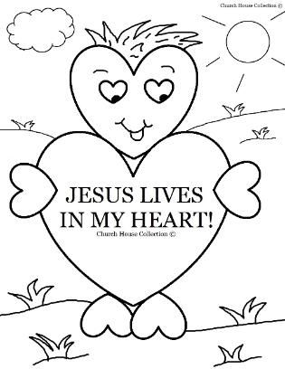 315x408 Valentine's Day Coloring Page For Sunday School Jesus Lives In My