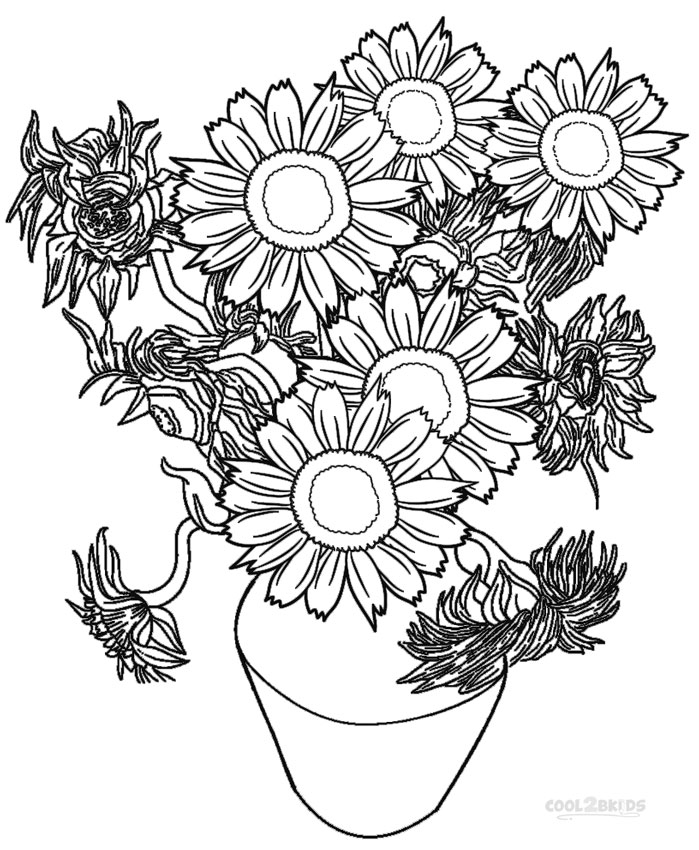 699x850 Coloring Pages Sunflower