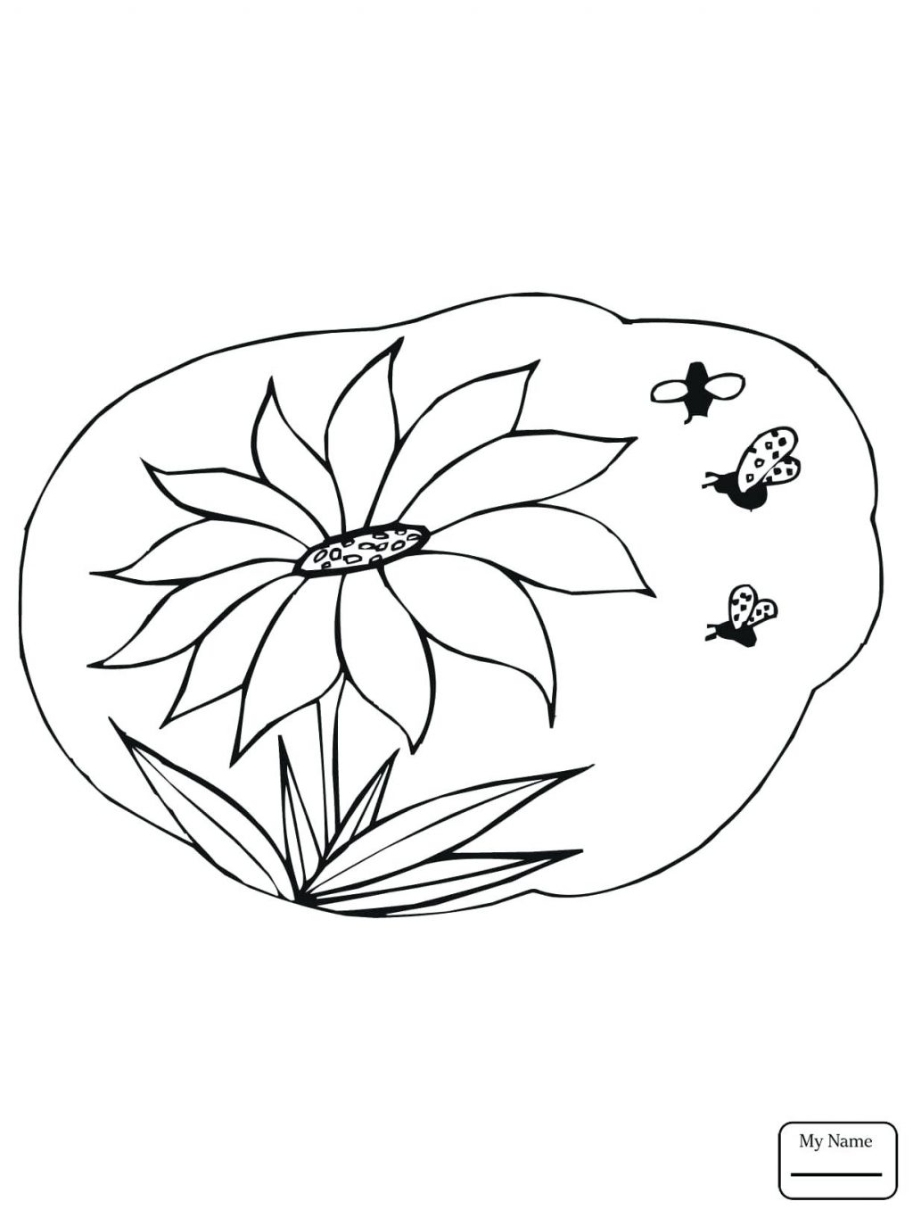 1024x1365 Coloring Pages Sunflower Coloring Page Flowers Bees Gather