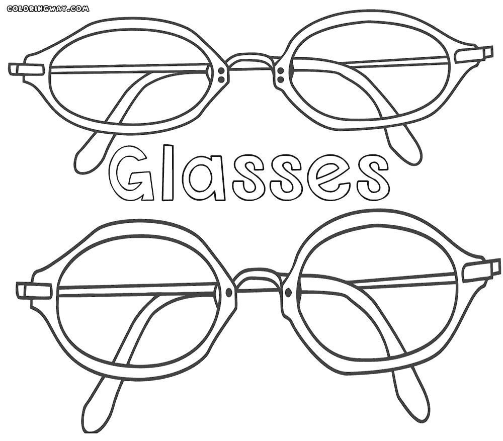 1000x877 Coloring Pages Glasses Coloring Page Fun