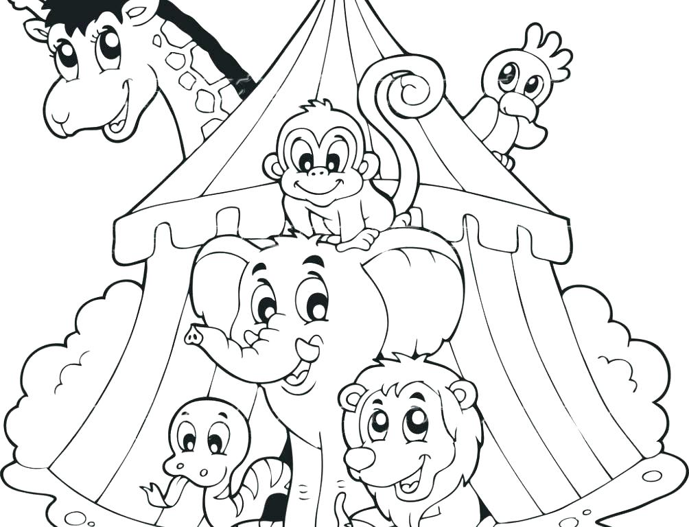 1004x768 Sunny Day Coloring Pages Circus Coloring Pages For Preschool Clown