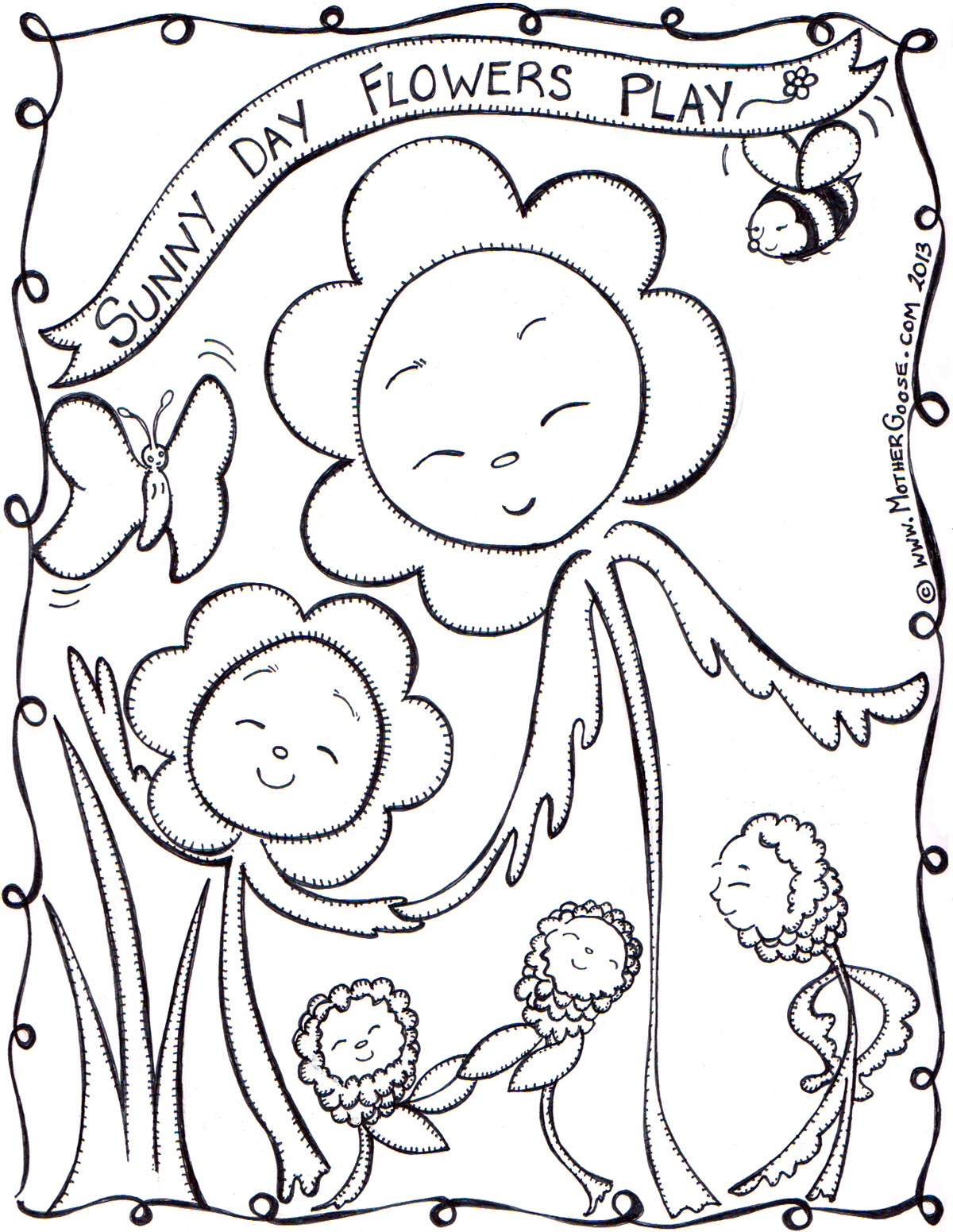 1200x1551 Mother Goose Sunny Day Coloring Pages