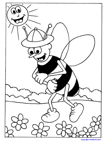 350x460 Sun Safety Coloring Page