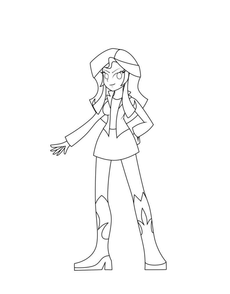 792x1009 Sunset Shimmer Equestria Girls Coloring Pages