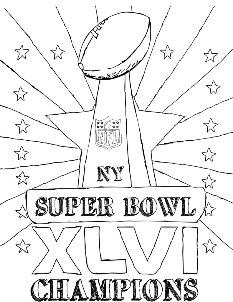 791x1024 Super Bowl Coloring Page
