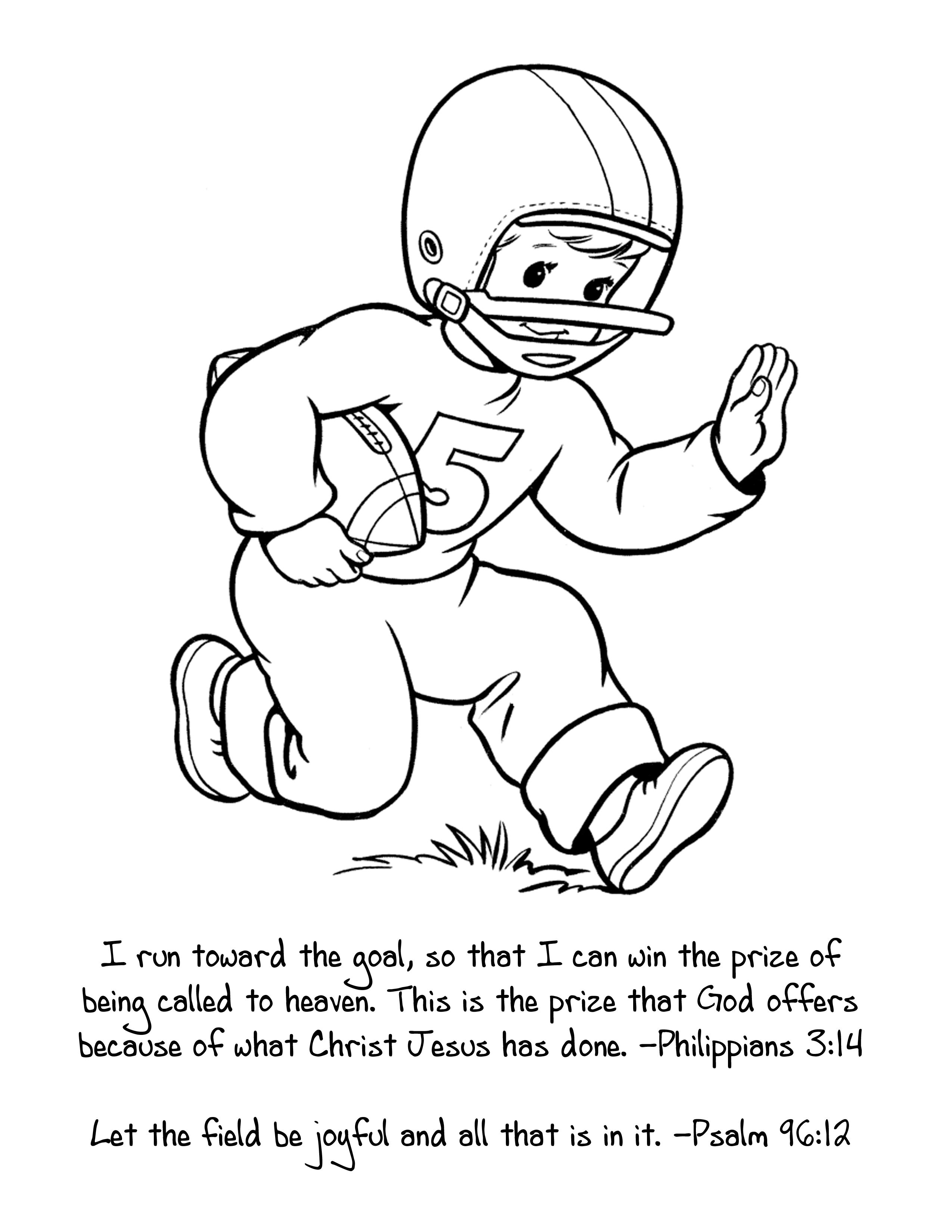 2550x3300 Perfect Sunday School Coloring Sheet For Super Bowl Sunday I Run