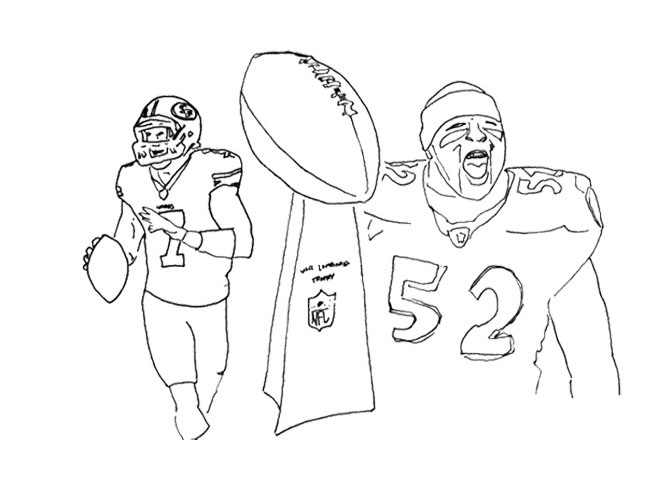 660x504 Super Bowl Lineart Drawing Coloring Page