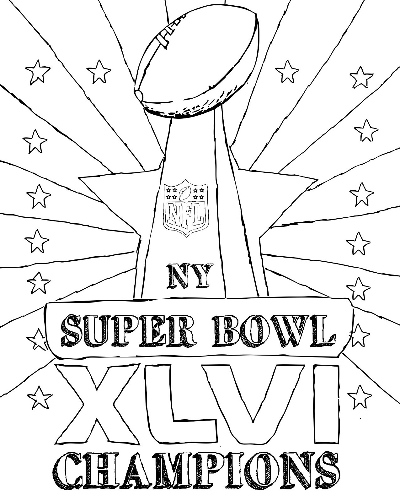 1275x1595 Super Bowl Trophy Coloring Pages