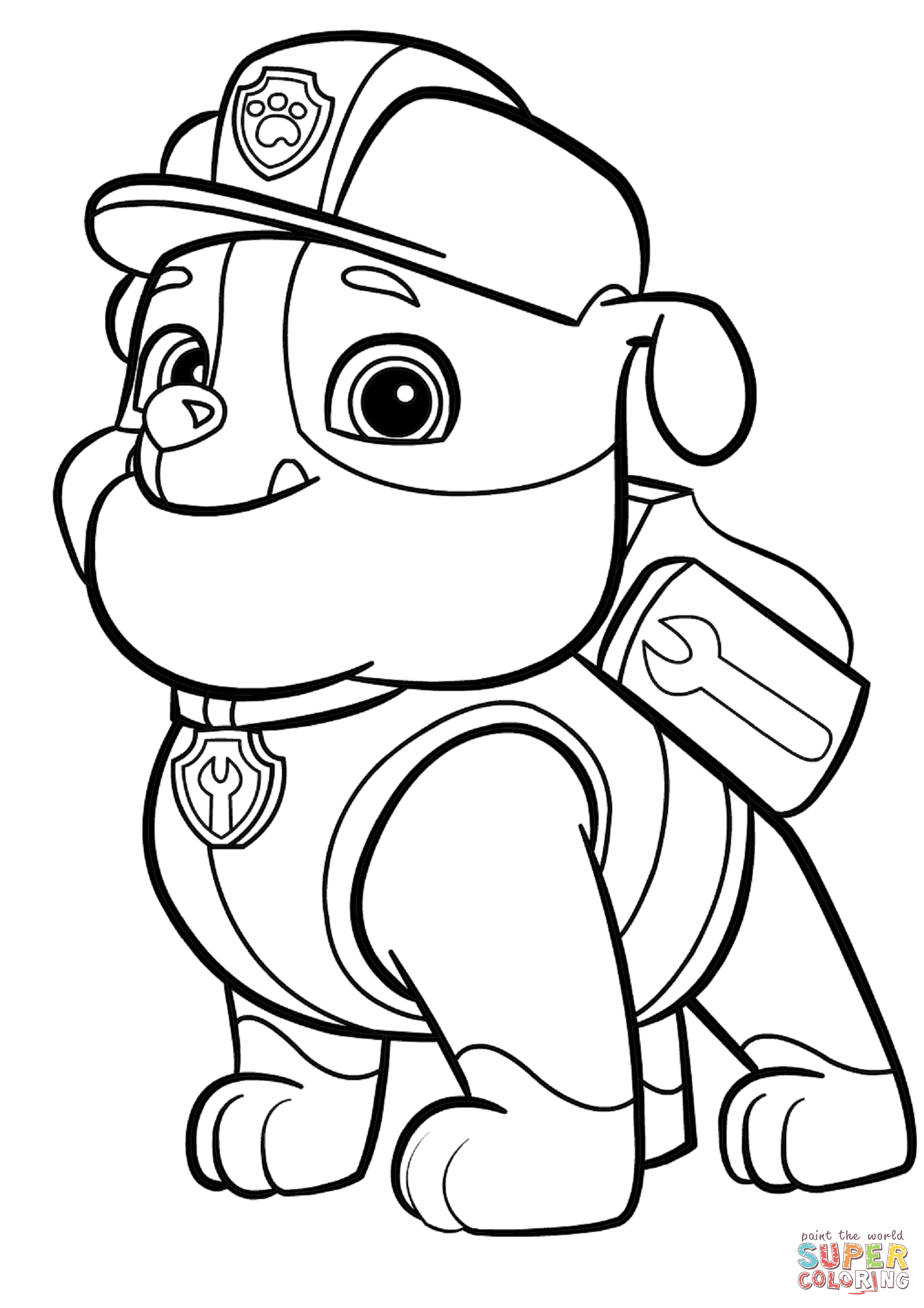 1517x2147 Psi Patrol Rubble Super Coloring Kids Paw Patrol