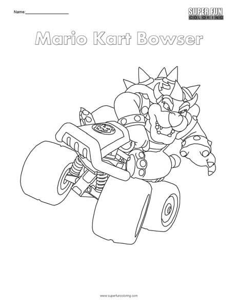 464x600 Mario Kart Bowser Nintendo Coloring Super Fun Coloring Pages