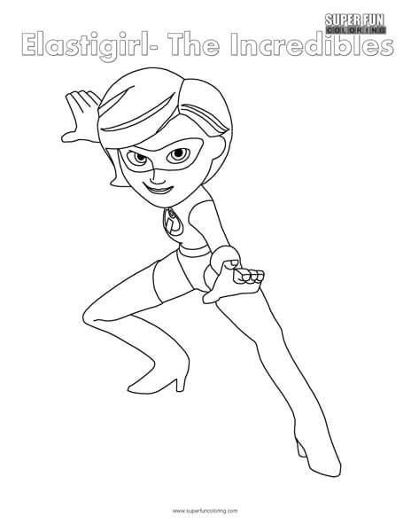 464x600 The Incredibles Elastigirl Coloring Page Super Fun Coloring