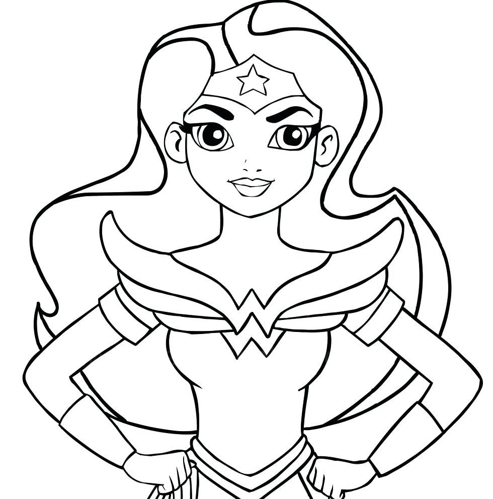 980x992 Wonder Woman In The Foreground Dc Superhero Girls Coloring Page